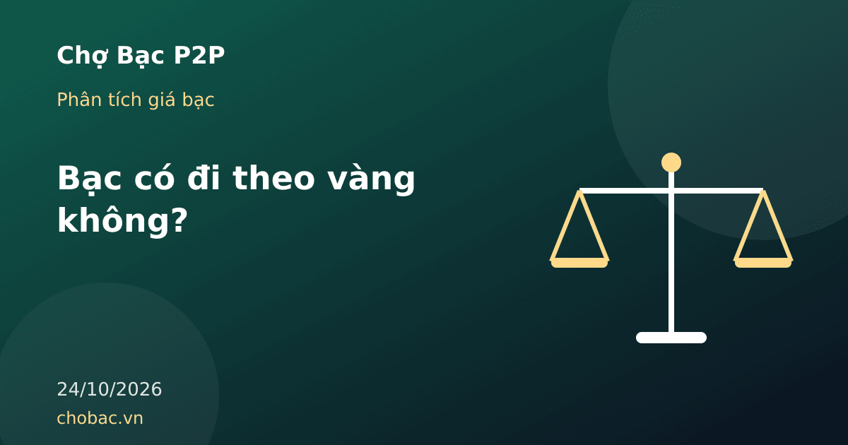 Minh hoạ cái cân so sánh vàng và bạc thể hiện mối tương quan giá giữa hai kim loại
