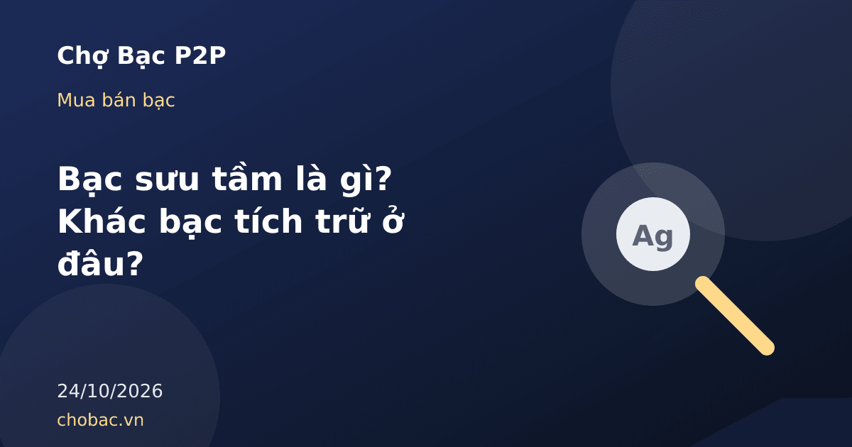 Minh hoạ kính lúp soi một đồng xu bạc thể hiện bạc sưu tầm