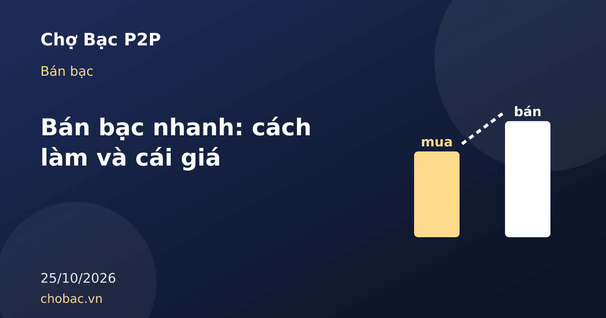 Minh hoạ cán cân giữa tốc độ bán bạc và mức giá nhận được kèm chênh lệch mua bán