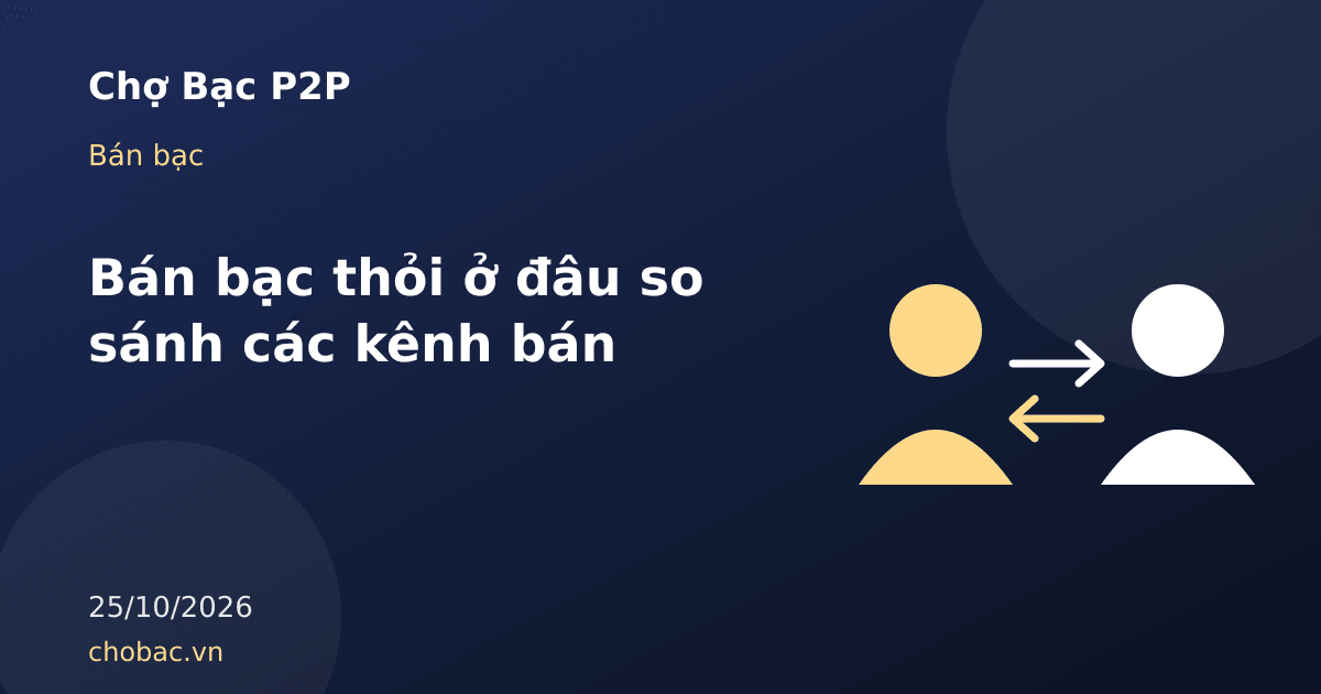 Minh hoạ ba kênh bán bạc thỏi gồm hãng thu mua người mua trực tiếp và nhóm trực tuyến