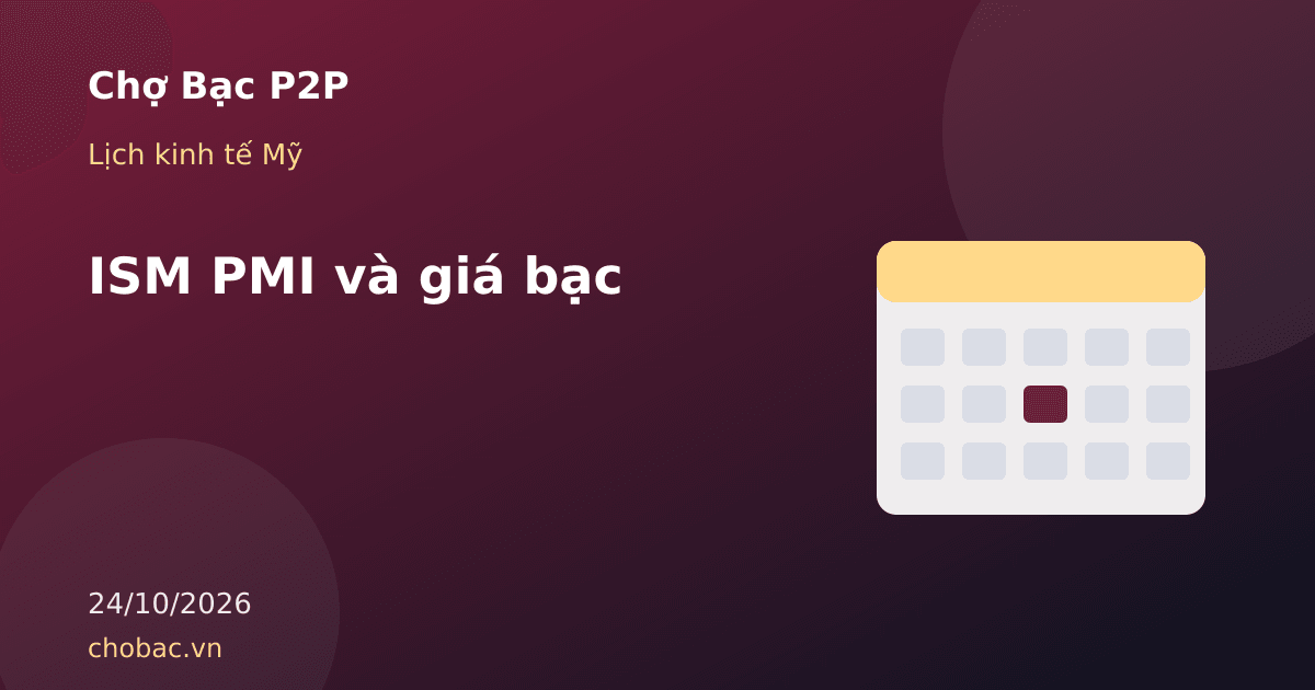 Minh hoạ lịch kinh tế cùng đồng hồ đo thể hiện chỉ số ISM PMI trên và dưới ngưỡng 50