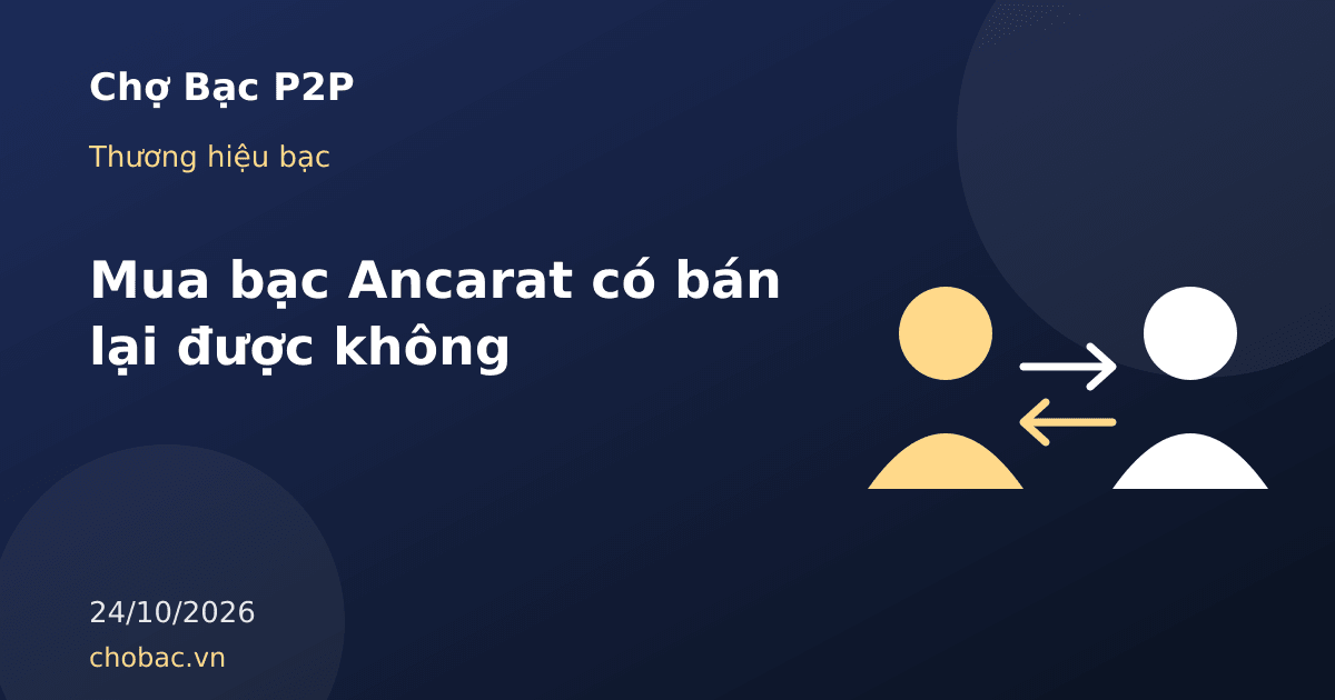 Minh hoạ hai hướng mua và bán lại bạc Ancarat với danh sách câu hỏi cần xác nhận