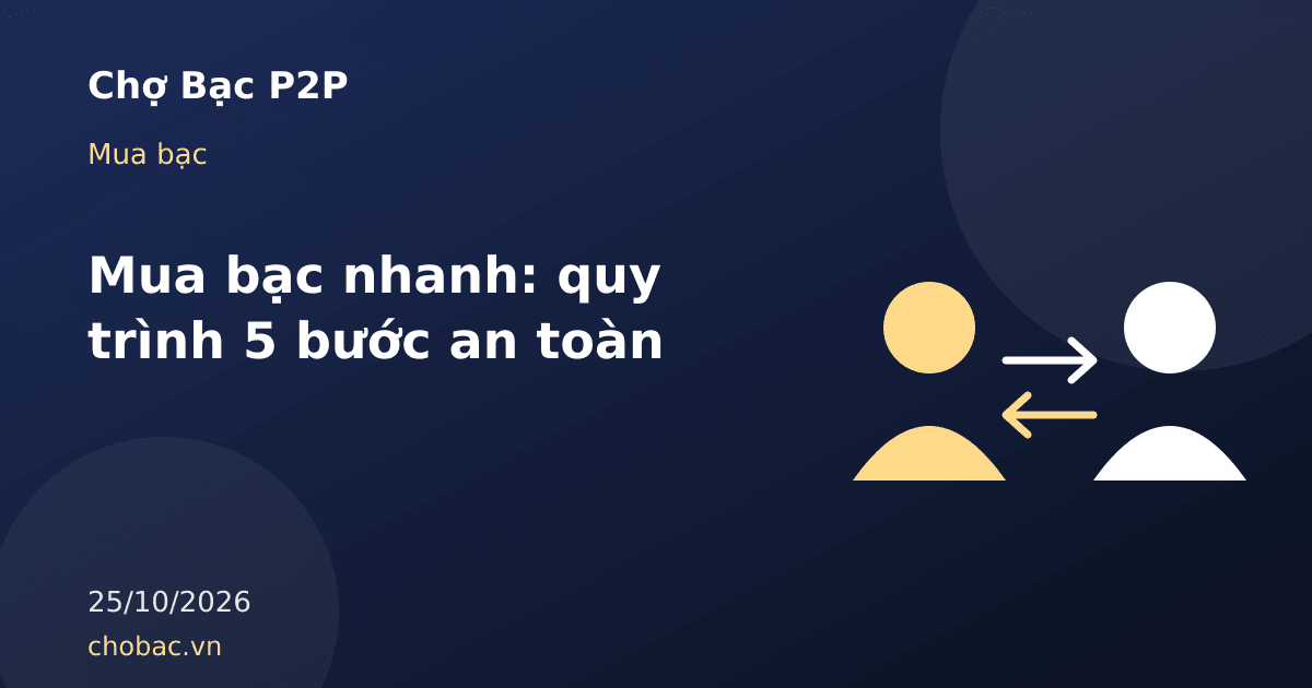 Minh hoạ năm bước mua bạc vật chất nhanh nhưng an toàn từ xác định nhu cầu đến kiểm hàng