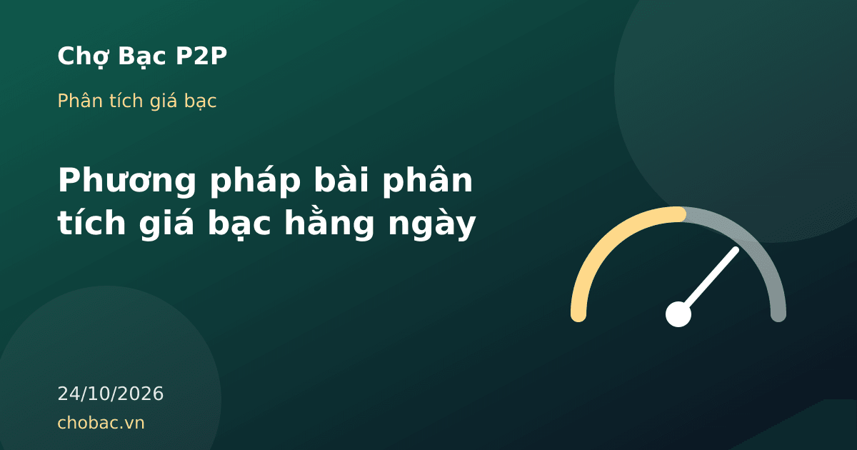 Minh hoạ đồng hồ đo thể hiện phương pháp tính chỉ báo trong bài phân tích giá bạc hằng ngày