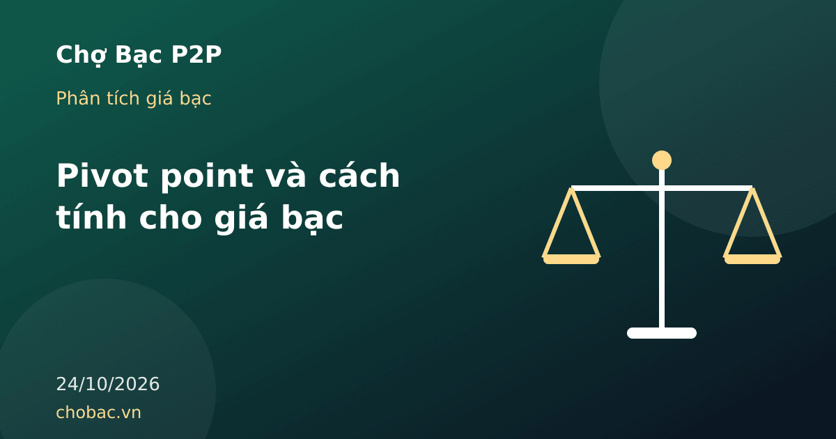 Minh hoạ cán cân với điểm xoay ở giữa tượng trưng cho pivot point trên biểu đồ bạc
